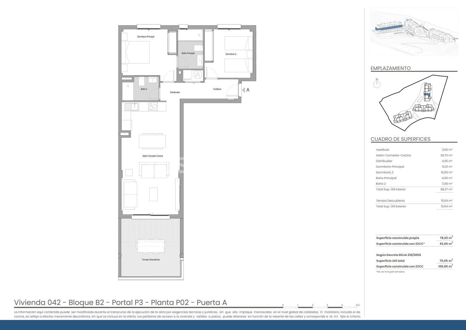 Appartamento a Mijas, Malaga, Spagna 2 camere da letto, 73 mq. N° 131264