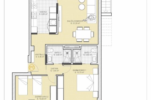 Takvåning till salu Finestrat, Alicante, Spanien 2 sovrum, 88 kvm. Nr. 131382 - foto 19