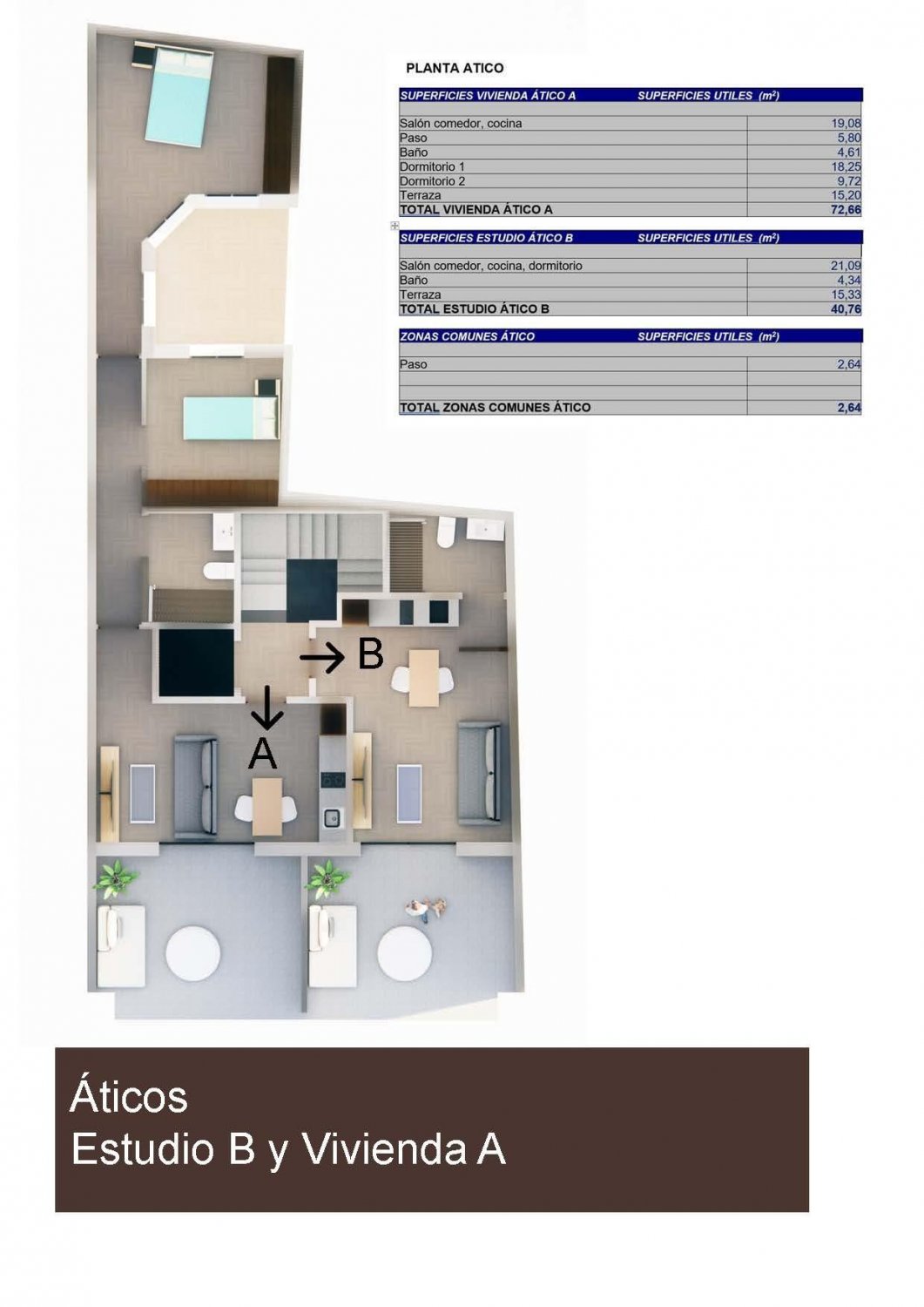 Kattohuoneisto Alicante, Espanja 25 m2 No. 131379