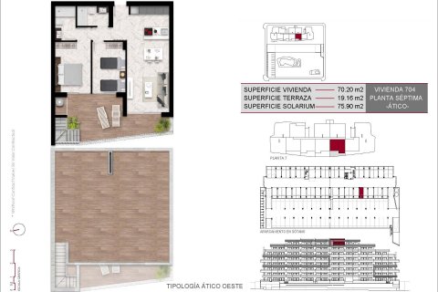 Penthäuser zum Verkauf San Miguel de Salinas, Alicante, Spanien 2 Schlafzimmer, 70 m2 Nr. 128534 - Foto 10
