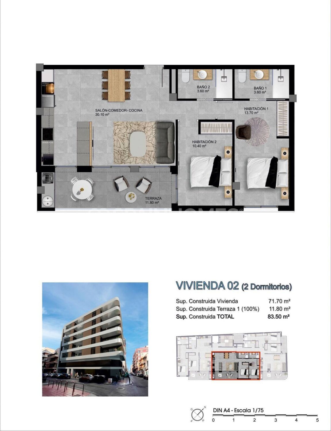 Apartamento en Santa Pola, Alicante, España 3 dormitorios, 121 m2 No. 131218