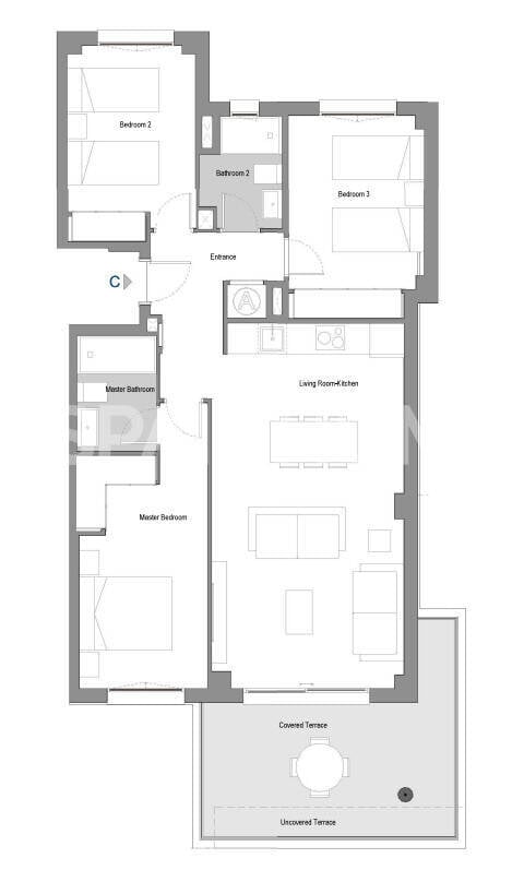Wohnung in Mijas, Malaga, Spanien 3 Schlafzimmer, 86 m2 Nr. 131221