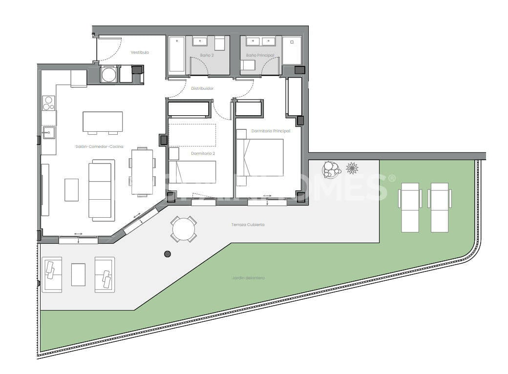 Apartment in Estepona, Malaga, Spain 3 bedrooms, 102 sq.m. No. 131223