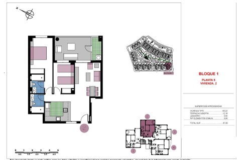 Huoneisto myytävänä Mil Palmeras, Alicante, Espanja, 2 makuuhuonetta, 87 m2 No. 125533 - kuva 7