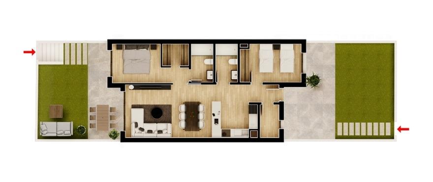 Appartamento a Monforte del Cid, Alicante, Spagna 2 camere da letto, 95 mq. N° 131369