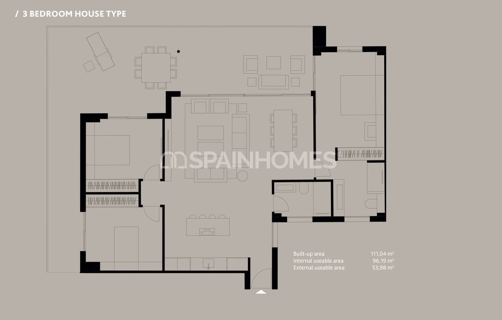 Appartamento a Marbella, Malaga, Spagna 3 camere da letto, 98 mq. N° 121251