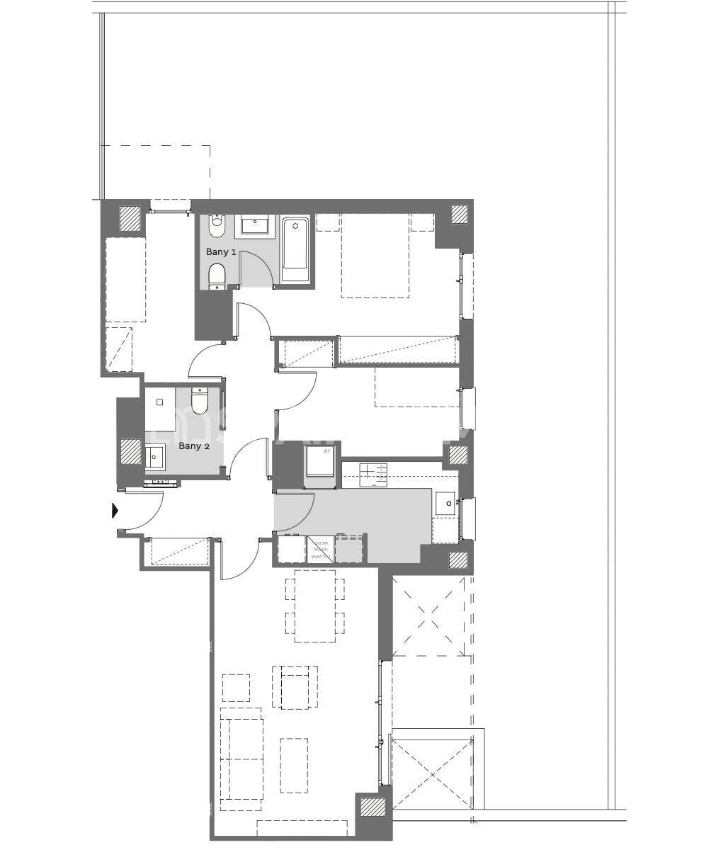 Apartment in Badalona, Barcelona, Spain 4 bedrooms, 100 sq.m. No. 120634
