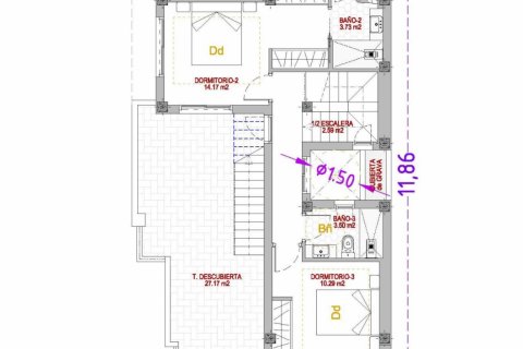 Villa till salu Finestrat, Alicante, Spanien 3 sovrum, 127 kvm. Nr. 131816 - foto 8