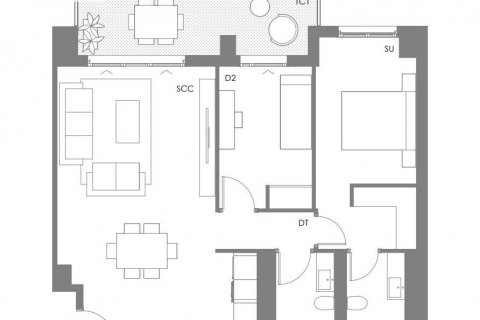 Huoneisto myytävänä Valencia, Espanja, 1 makuuhuone, 73.3 m2 No. 129676 - kuva 5