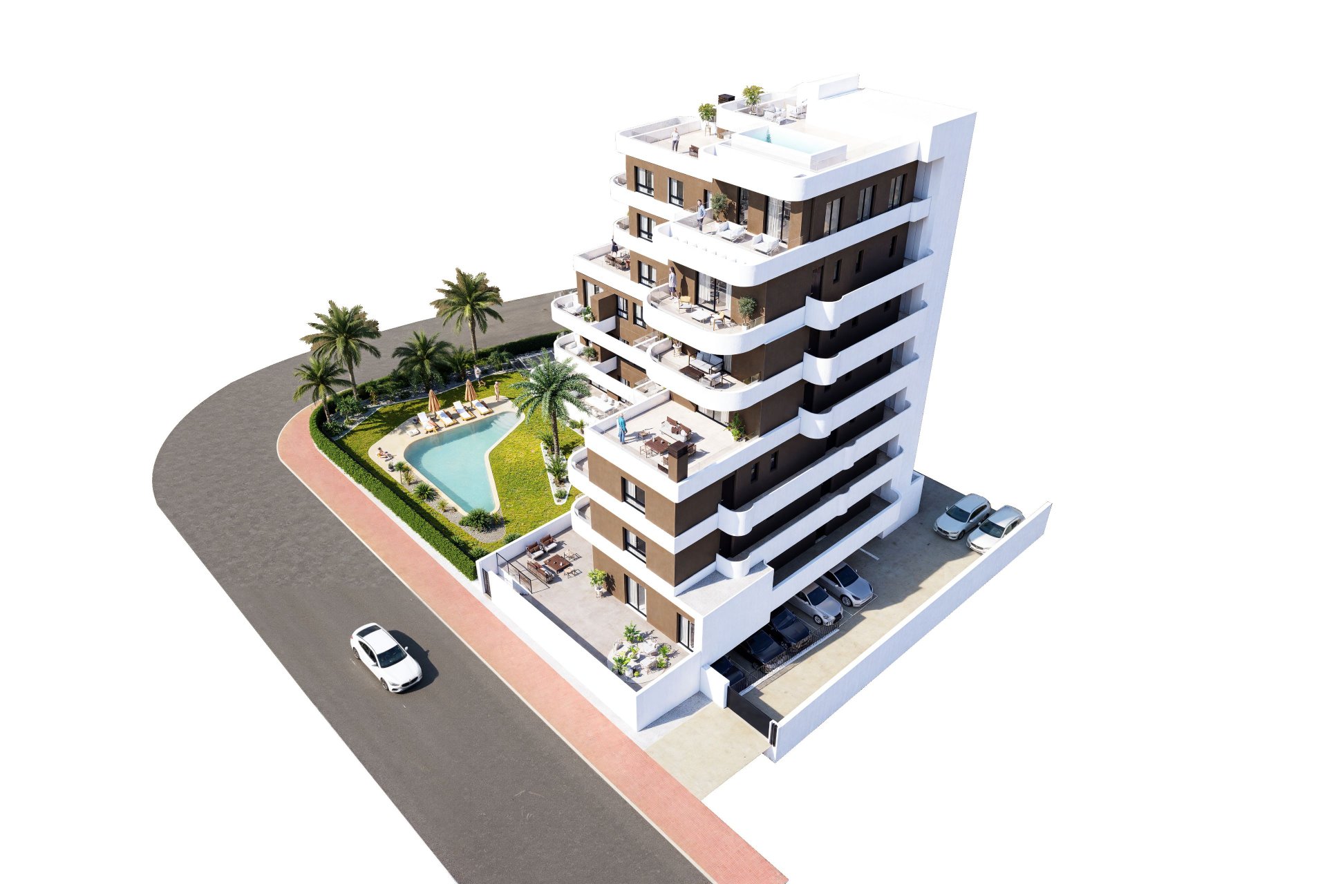 Apartment à Guardamar del Segura, Alicante, Espagne 2 chambres,  No. 132064