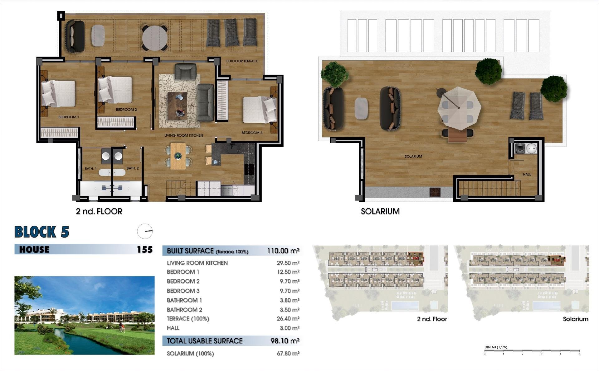 Penthouse in Los Alcazares, Murcia, Spain 3 bedrooms, 110 sq.m. No. 128581