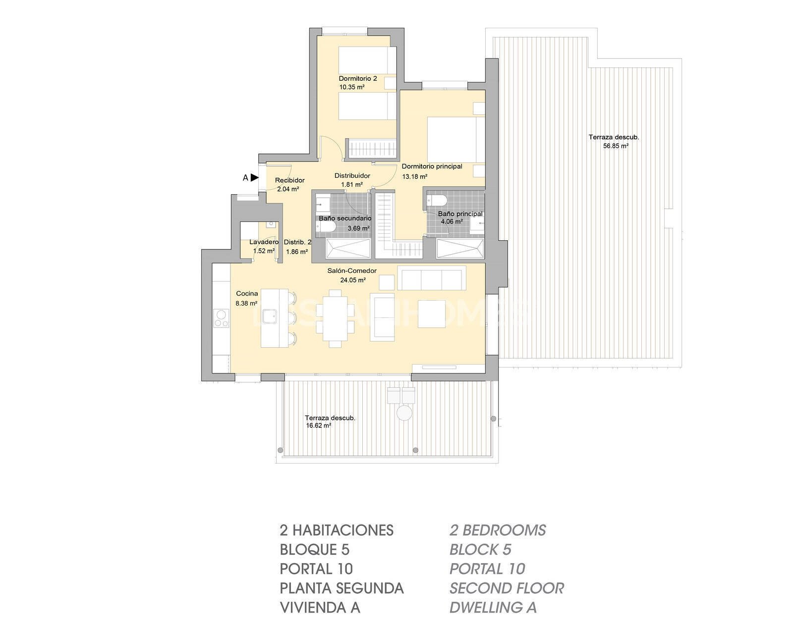 Penthauss Casares, Malaga, Spānijā 2 istabas, 71 m2 Nr. 121157