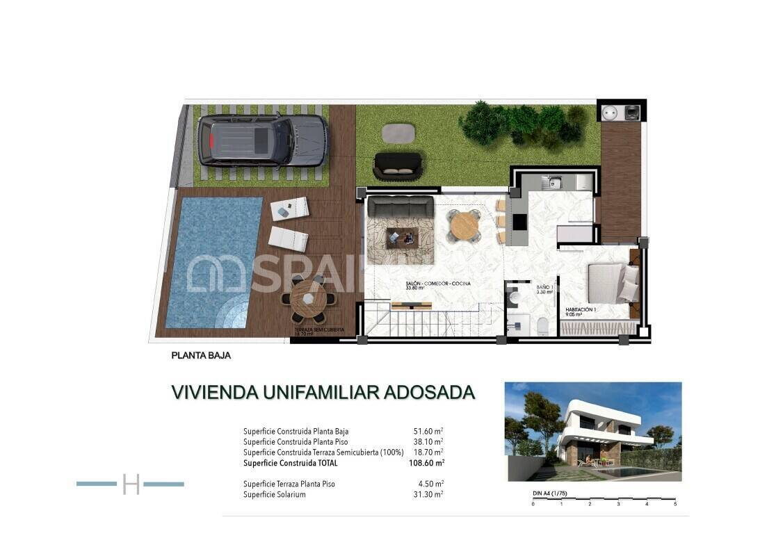 Villa à Los Montesinos, Alicante, Espagne 3 chambres, 108 m2 No. 132727