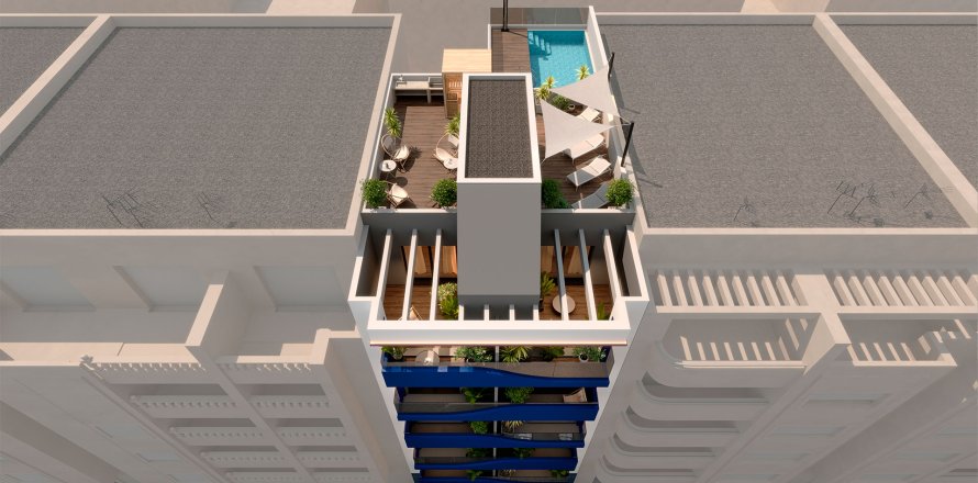 Penthouse w Torrevieja, Alicante, Hiszpania 1 sypialnia, 75 mkw. nr 129695