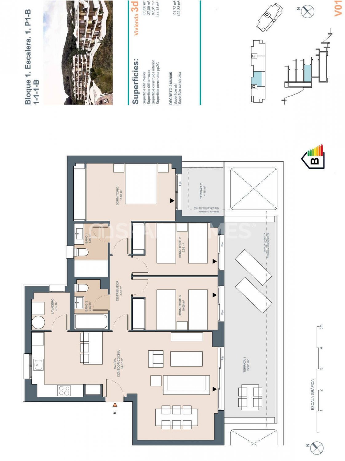 Apartament w Rincon de la Victoria, Malaga, Hiszpania 3 sypialnie, 82 mkw. nr 121235
