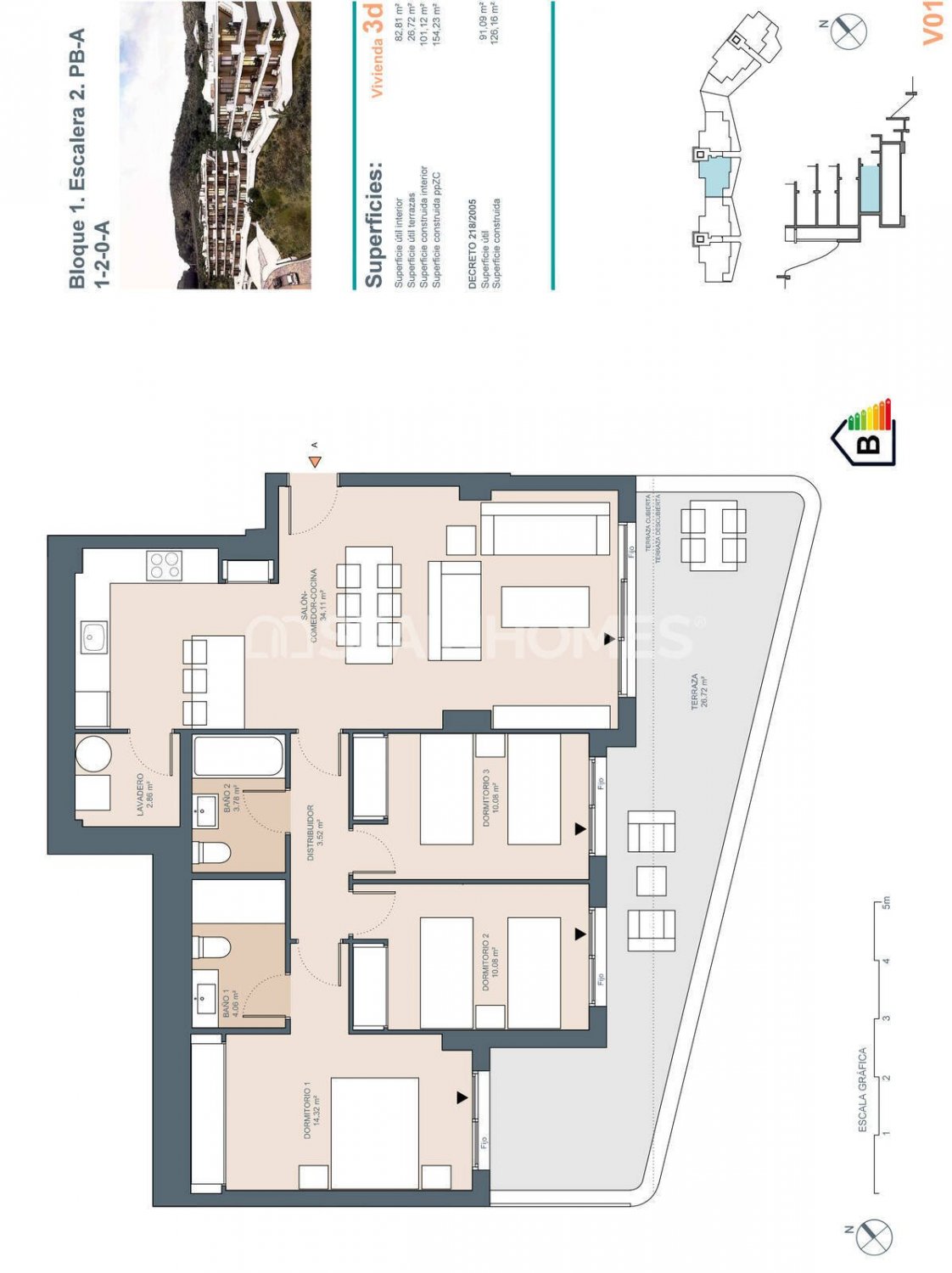 Apartament w Rincon de la Victoria, Malaga, Hiszpania 3 sypialnie, 82 mkw. nr 121235