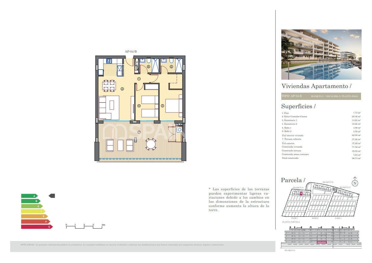 Attico a Mutxamel, Alicante, Spagna 2 camere da letto, 107 mq. N° 121191