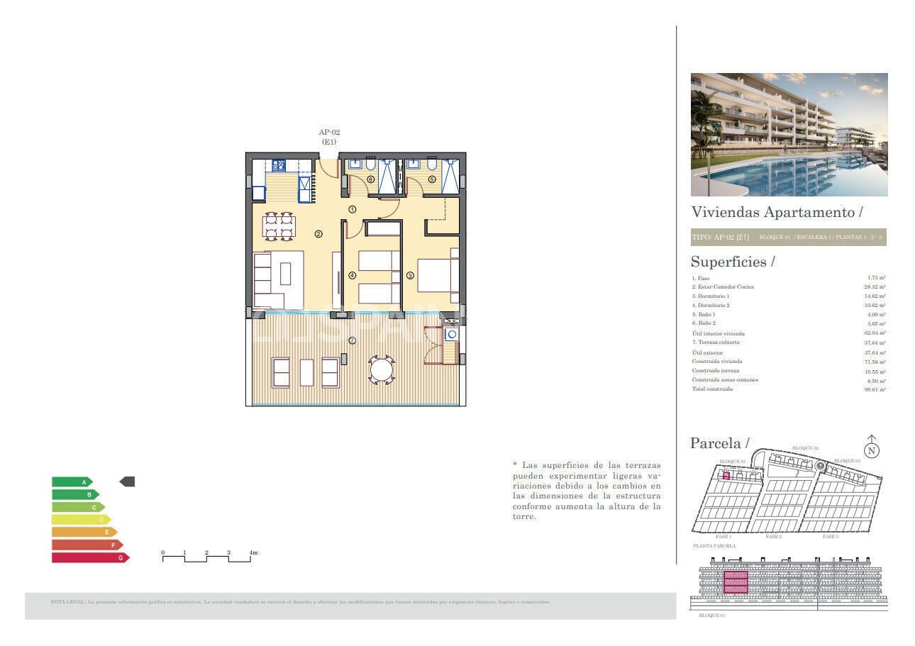 Attico a Mutxamel, Alicante, Spagna 2 camere da letto, 107 mq. N° 121191