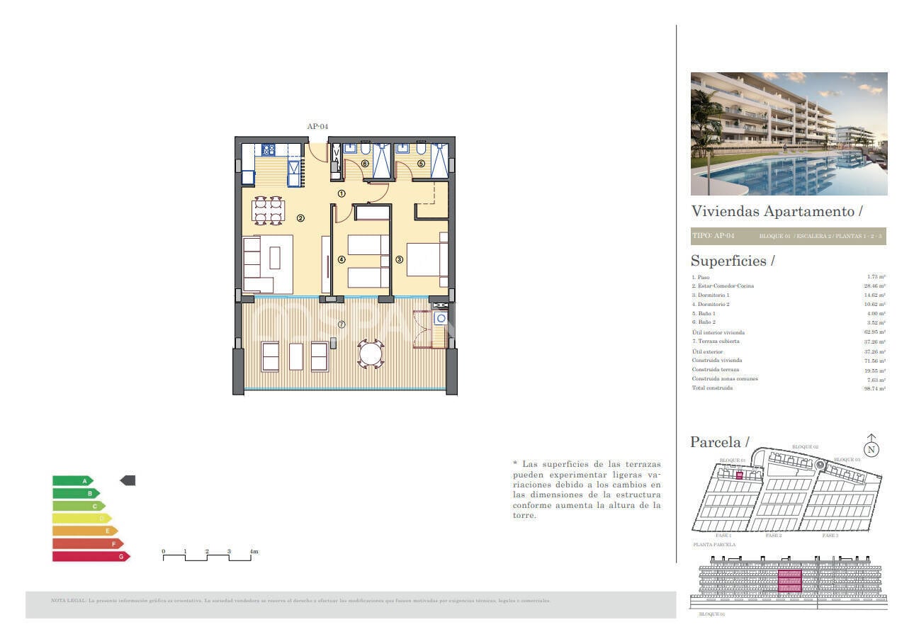 Attico a Mutxamel, Alicante, Spagna 2 camere da letto, 107 mq. N° 121191