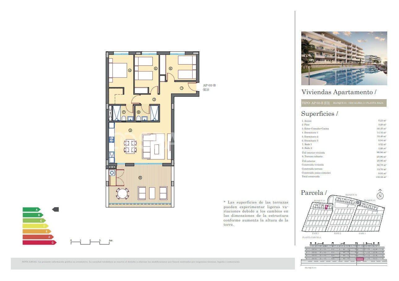 Attico a Mutxamel, Alicante, Spagna 2 camere da letto, 107 mq. N° 121191