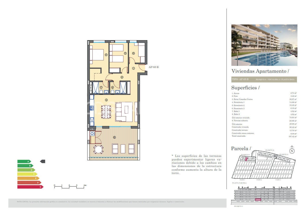 Attico a Mutxamel, Alicante, Spagna 2 camere da letto, 107 mq. N° 121191