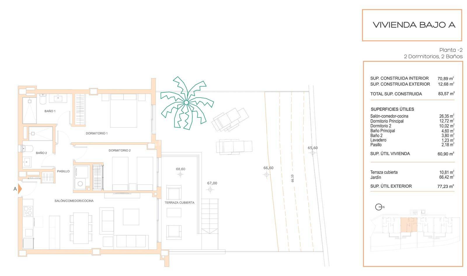 Apartament w Fuengirola, Malaga, Hiszpania 2 sypialnie, 71 mkw. nr 121194