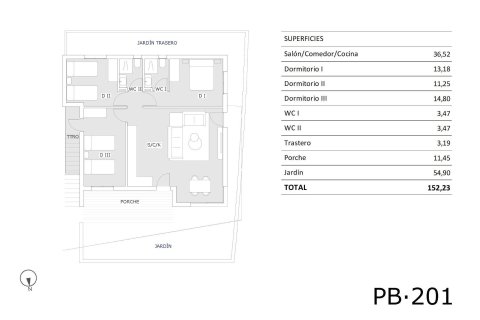 Bungalowi myytävänä San Miguel de Salinas, Alicante, Espanja, 3 makuuhuonetta, 85 m2 No. 128567 - kuva 11