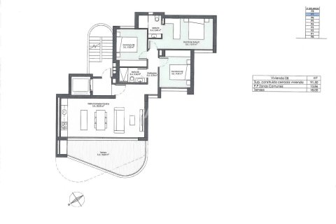Kattohuoneisto myytävänä Guardamar del Segura, Alicante, Espanja, 3 makuuhuonetta, 91 m2 No. 122464 - kuva 25