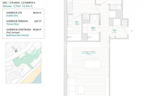 Продажа квартиры в Вильяхойоса, Аликанте, Испания 1 спальня, 58м2 №121040 - фото 8