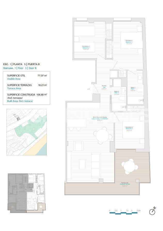 Wohnung in Villajoyosa, Alicante, Spanien 2 Schlafzimmer, 78 m2 Nr. 121041