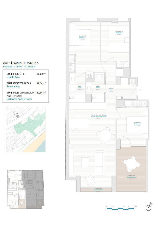 Wohnung in Villajoyosa, Alicante, Spanien 2 Schlafzimmer, 78 m2 Nr. 121041