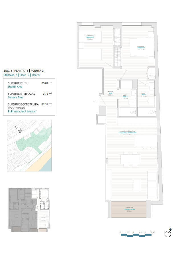 Wohnung in Villajoyosa, Alicante, Spanien 2 Schlafzimmer, 78 m2 Nr. 121041