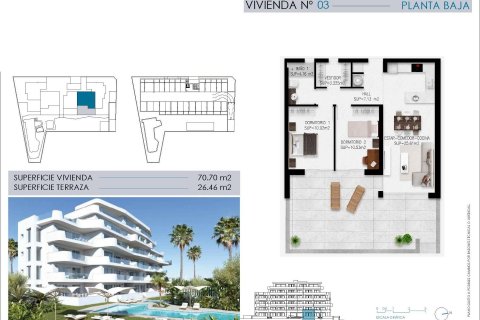 Wohnung zum Verkauf Mil Palmeras, Alicante, Spanien 2 Schlafzimmer, 70 m2 Nr. 131408 - Foto 11