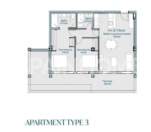 Attico a Benalmadena, Malaga, Spagna 3 camere da letto, 113 mq. N° 122039