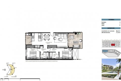 Продажа квартиры в Торре-Пачеко, Мурсия, Испания 3 спальни, 111м2 №121204 - фото 26