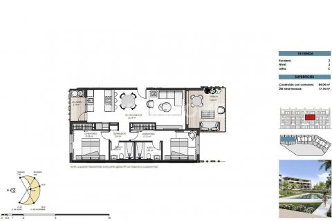 Продажа квартиры в Торре-Пачеко, Мурсия, Испания 3 спальни, 111м2 №121204 - фото 30