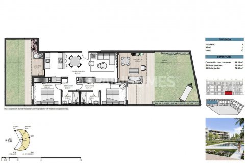 Продажа квартиры в Торре-Пачеко, Мурсия, Испания 3 спальни, 111м2 №121204 - фото 22