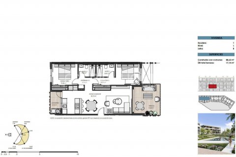 Продажа квартиры в Торре-Пачеко, Мурсия, Испания 3 спальни, 111м2 №121204 - фото 25