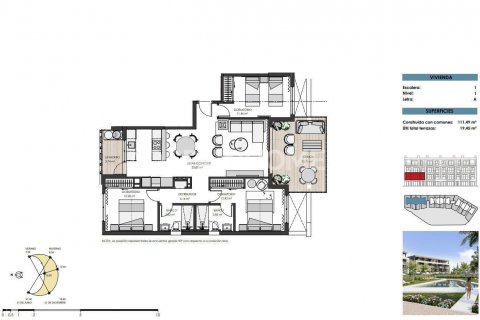 Продажа квартиры в Торре-Пачеко, Мурсия, Испания 3 спальни, 111м2 №121204 - фото 24