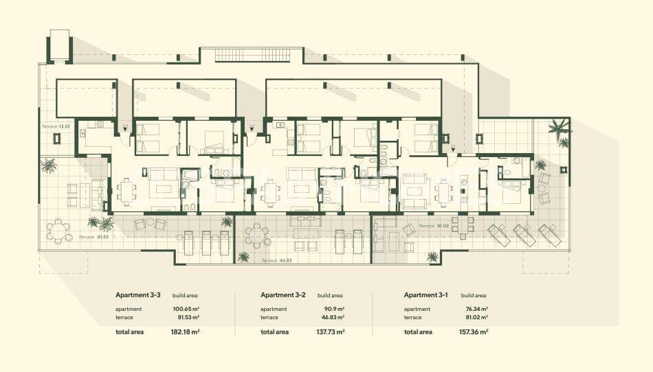 Penthouse in Mijas, Malaga, Spain 3 bedrooms, 77 sq.m. No. 121202