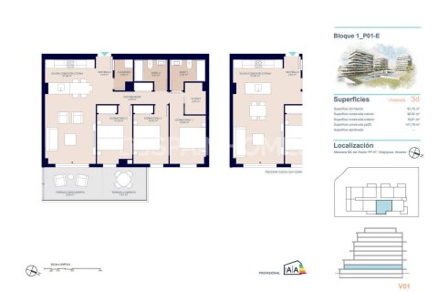 Apartament w Villajoyosa, Alicante, Hiszpania 3 sypialnie, 81 mkw. nr 121000 – zdjęcie 22