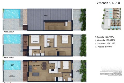 Продажа таухауса Пилар де ла Орадада, Аликанте, Испания 3 спальни, 121м2 №128545 - фото 14
