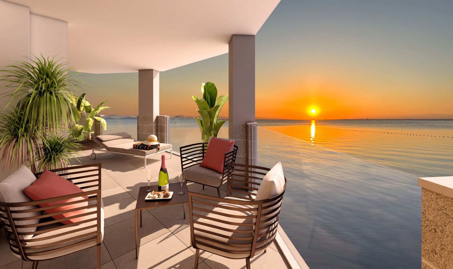 Apartamento en La Manga del Mar Menor, Murcia, España 1 dormitorio, 78 m2 No. 130786