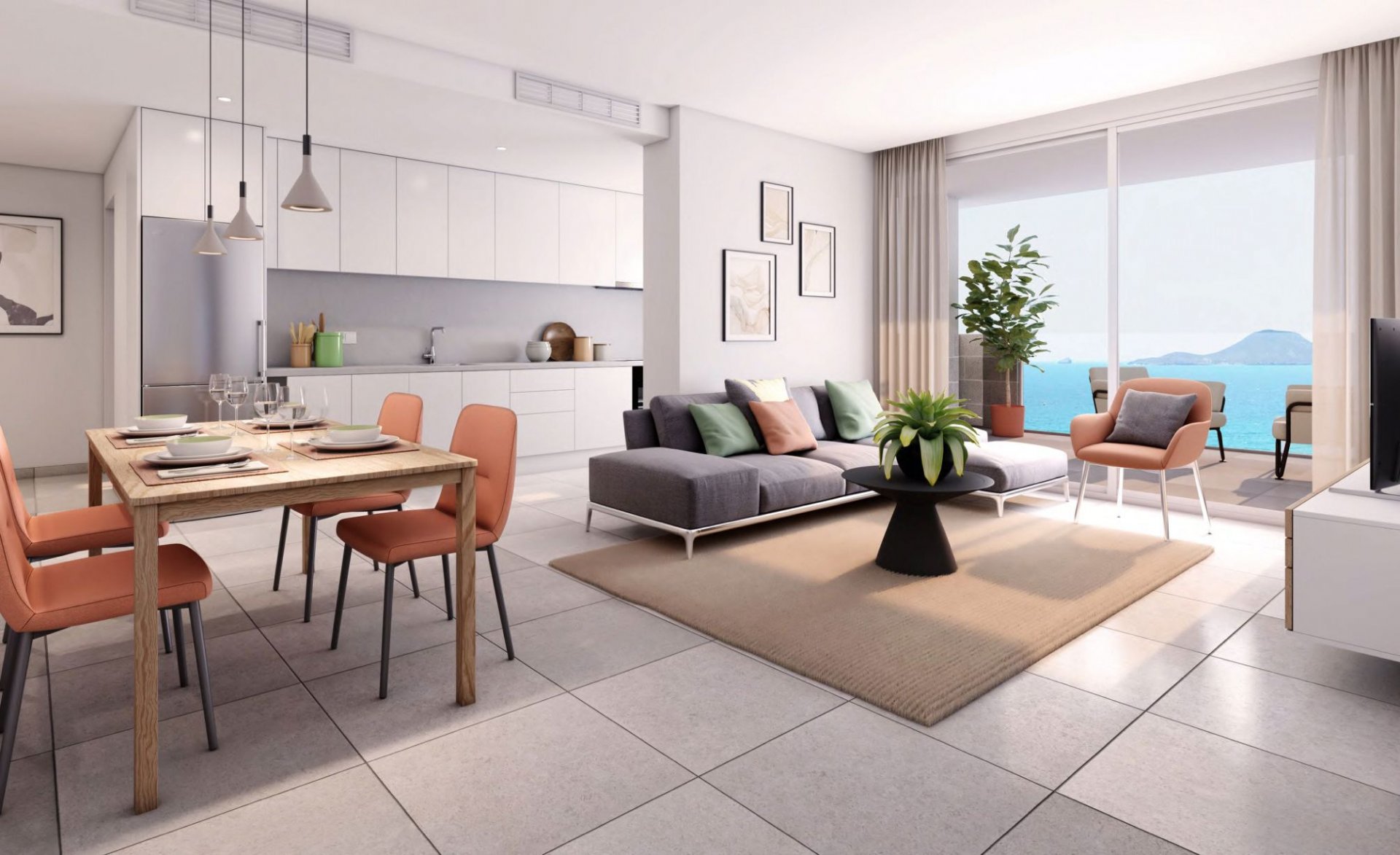 Apartamento en La Manga del Mar Menor, Murcia, España 1 dormitorio, 78 m2 No. 130786
