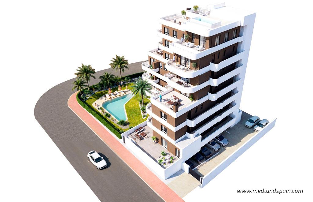 Lägenhet i Guardamar del Segura, Alicante, Spanien 2 sovrum, 73 kvm. Nr. 130493