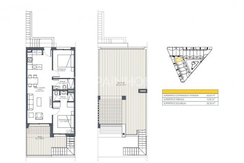 Продажа пентхауса в Сан-Фульхенсио, Аликанте, Испания 2 спальни, 63м2 №120580 - фото 4