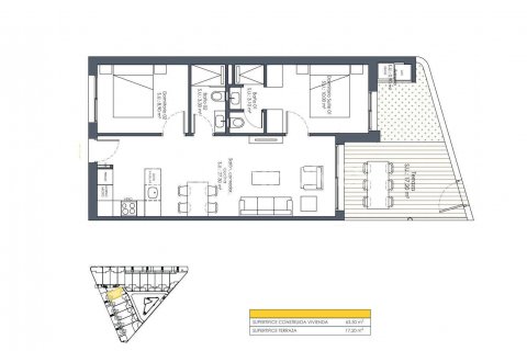 Продажа пентхауса в Сан-Фульхенсио, Аликанте, Испания 2 спальни, 63м2 №120580 - фото 3