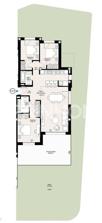 Penthauss Casares, Malaga, Spānijā 3 istabas, 185 m2 Nr. 131176