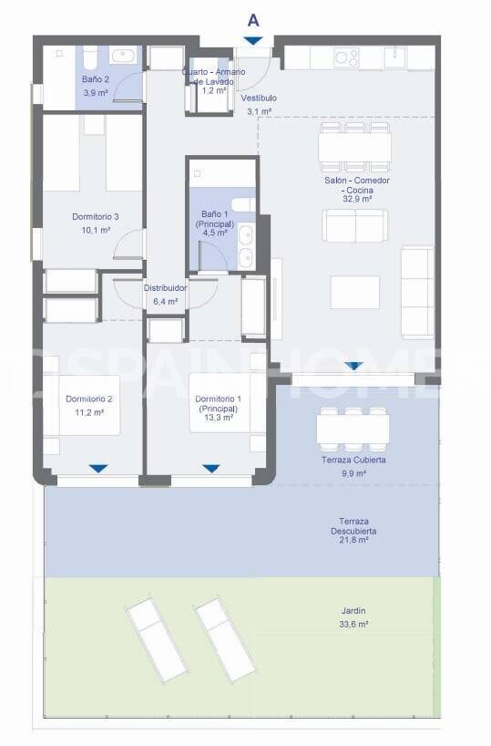 Appartamento a San Roque, Cadiz, Spagna 2 camere da letto, 97 mq. N° 131177