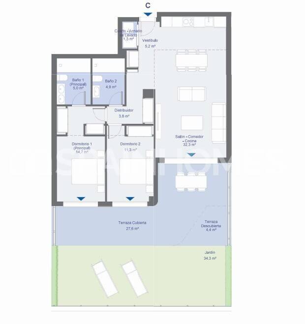 Appartamento a San Roque, Cadiz, Spagna 2 camere da letto, 97 mq. N° 131177